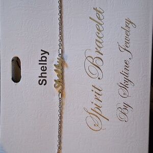Beautiful Womens Silver Braclett With Shelby Name